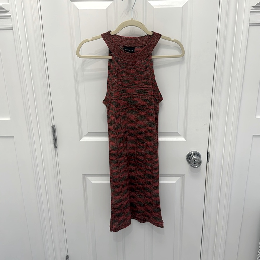 Stylish Red and Black Mini Dress